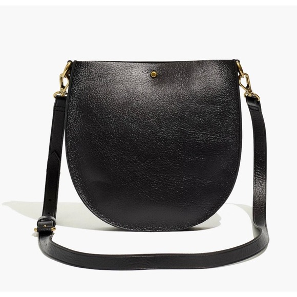 New Madewell Black The Small Transport Saddlebag Womens Crossbody Handbag - Picture 2 of 4